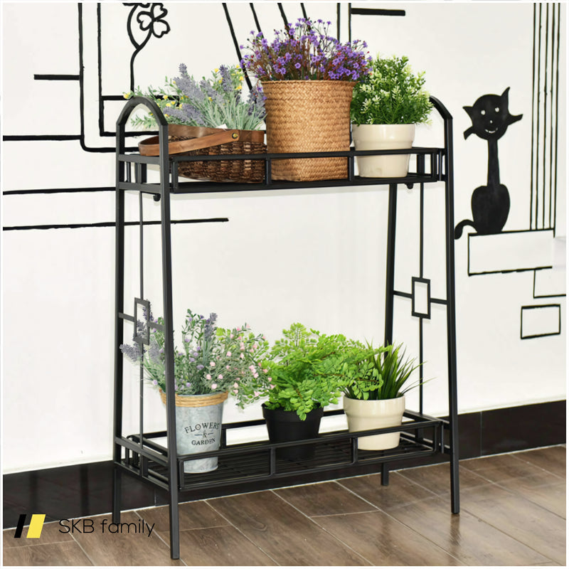 2-Tier Heavy Duty Metal Flower Plant Stand 240115-214132