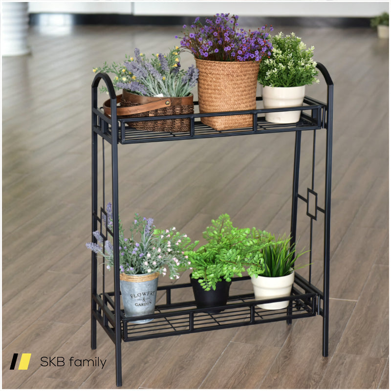 2-Tier Heavy Duty Metal Flower Plant Stand 240115-214132