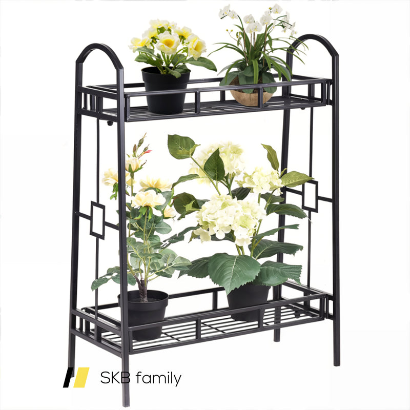 2-Tier Heavy Duty Metal Flower Plant Stand 240115-214132