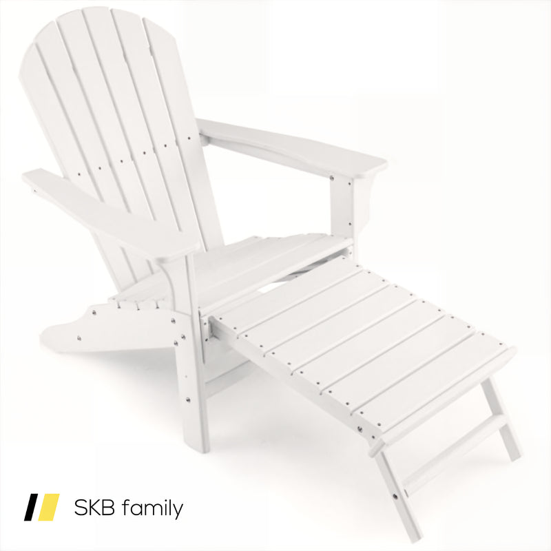 Patio Hdpe Adirondack Chair With Retractable Ottoman 240115-214283