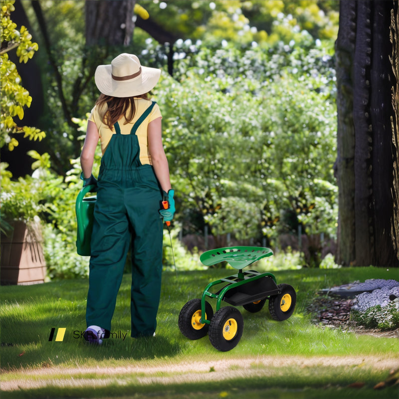 Garden Cart With Heavy Duty Tool Tray 240115-214417