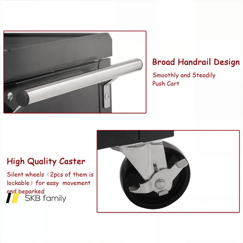 Rolling Mechanics Tool Cart Slide Top Utility Storage Cabinet Organizer 2 Drawers 240115-214448