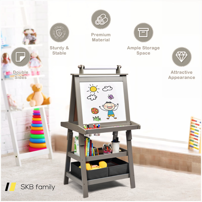 3-In-1 Double-Sided Storage Art Easel 240115-214549