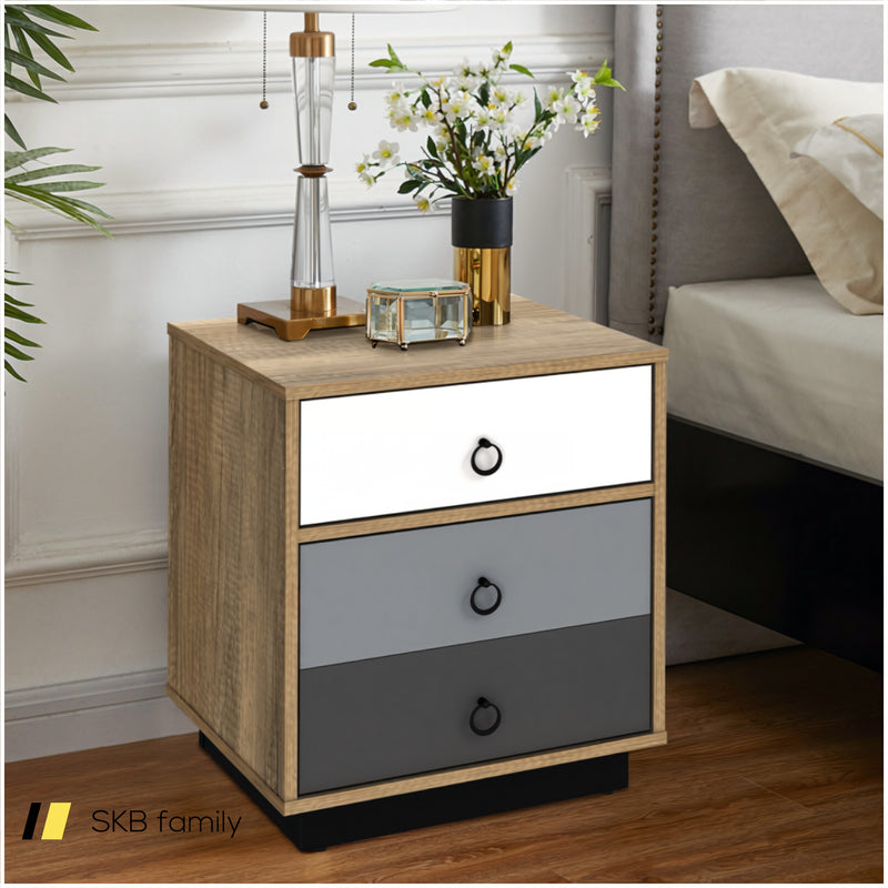 Nightstand With Drawer And Storage Cabinet Wooden Sofa Side Table End Table 240115-214553