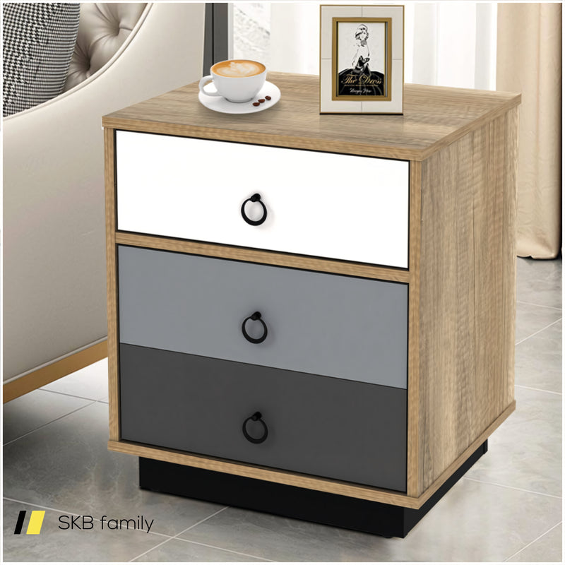 Nightstand With Drawer And Storage Cabinet Wooden Sofa Side Table End Table 240115-214553