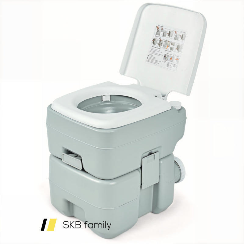 5.3 Gallon 20 L Portable Potty Commode For Rv Camping Indoor Outdoor 240115-214583