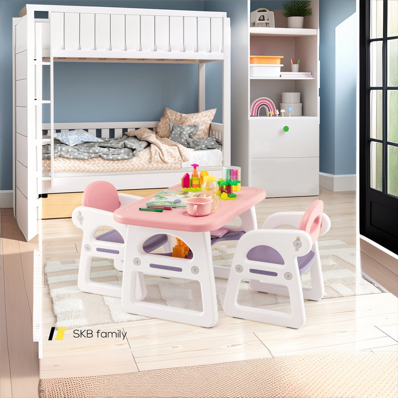 Kids Table And Chair Set With Building Blocks 240115-214612