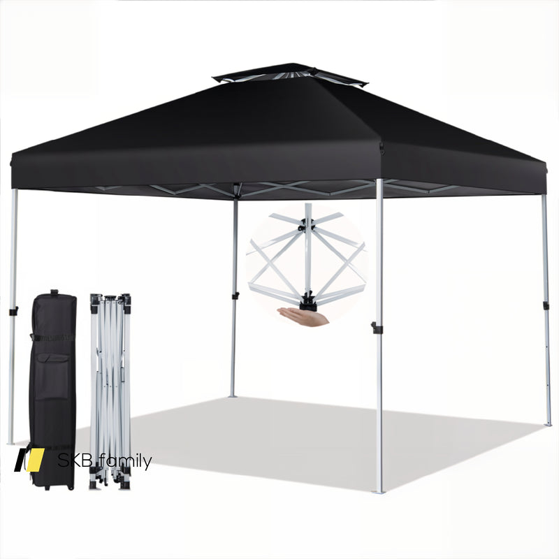 2-Tier 10 X 10 Feet Pop-Up Canopy Tent With Wheeled Carry Bag 240115-214660