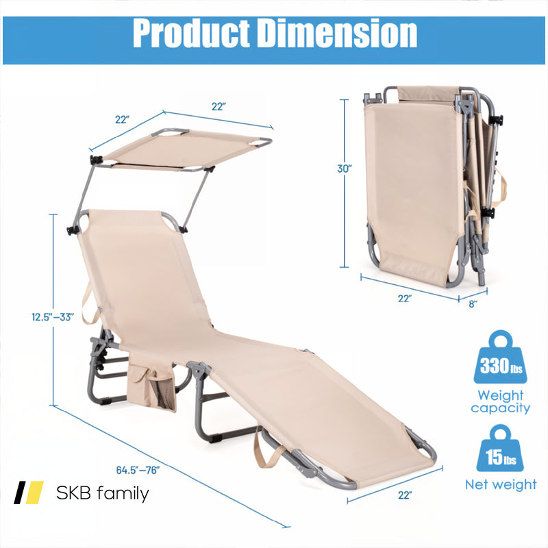 Set Of 2 Portable Reclining Chair With 5 Adjustable Positions 240115-214779