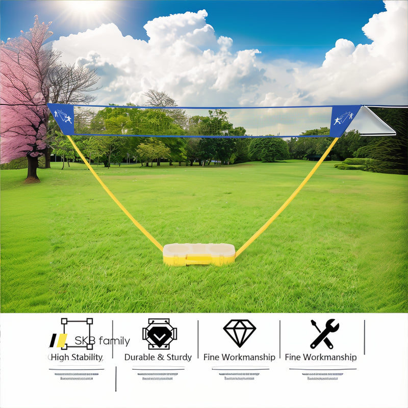 Portable Badminton Set Folding Tennis Badminton Volleyball Net 240115-214798