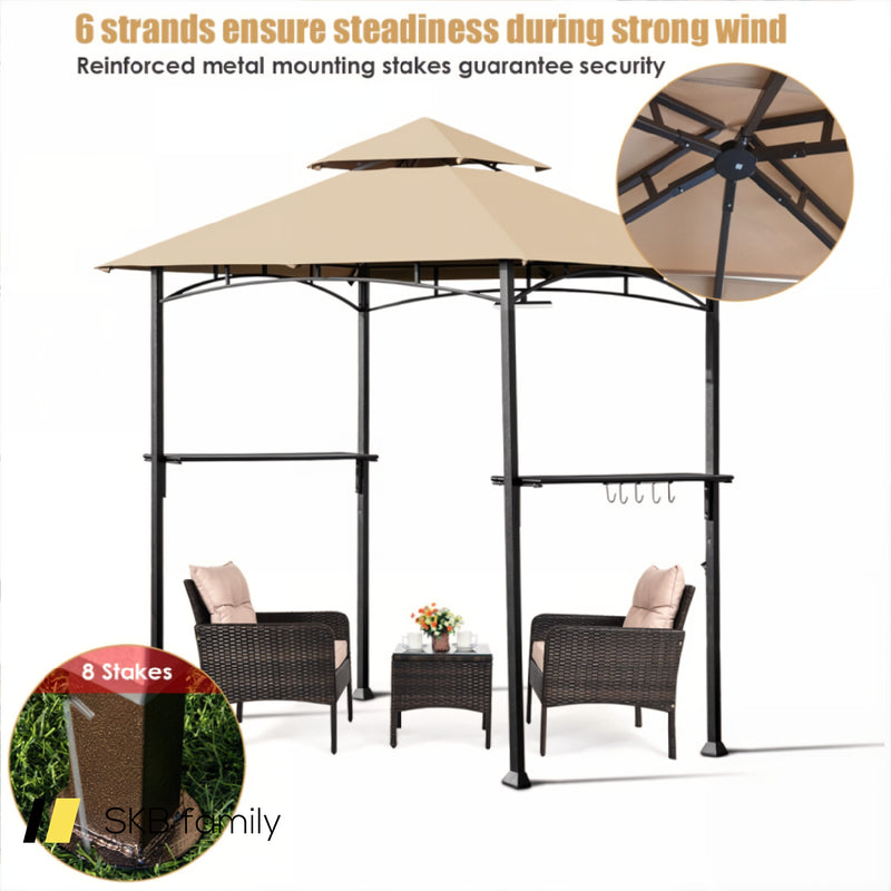 8’ X 5’ Outdoor Patio Barbecue Grill Gazebo 240115-214932