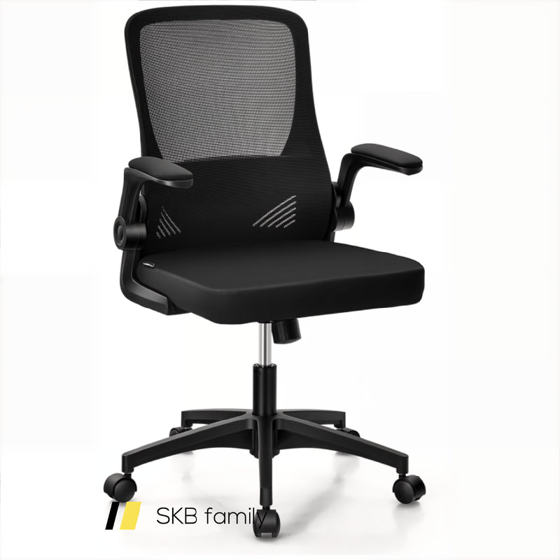 Swivel Mesh Office Chair With Foldable Backrest And Flip-Up Arms 240115-215128