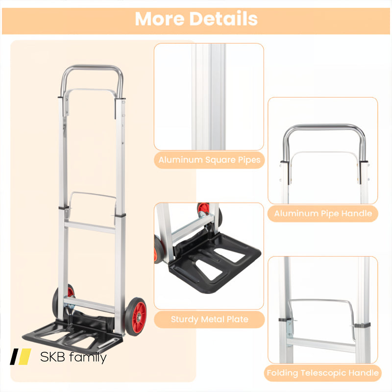 Portable Folding Hand Truck With Telescopic Handle And Wheels 240115-215130