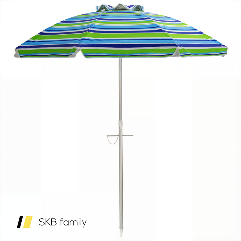 6.5 Feet Beach Umbrella With Carry Bag Without Weight Base 240115-215208