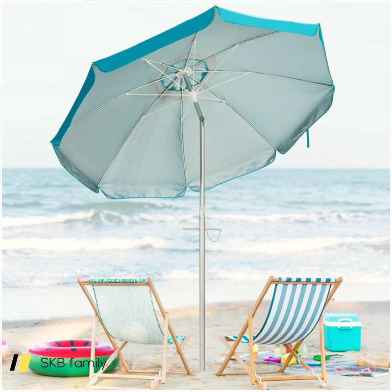 6.5 Feet Beach Umbrella With Carry Bag Without Weight Base 240115-215208