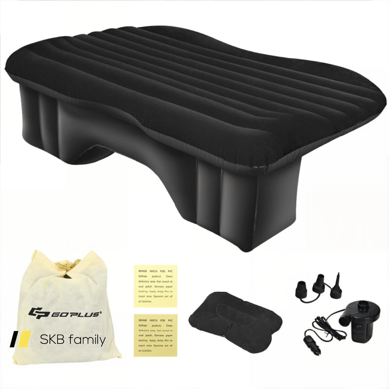 Inflatable Backseat Flocking Mattress Car Suv Travel With Pump 240115-215211