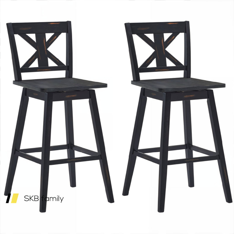 Set Of 2 29 Inch 360-Degree Swivel Bar Stools For Home Restaurant 240115-215242