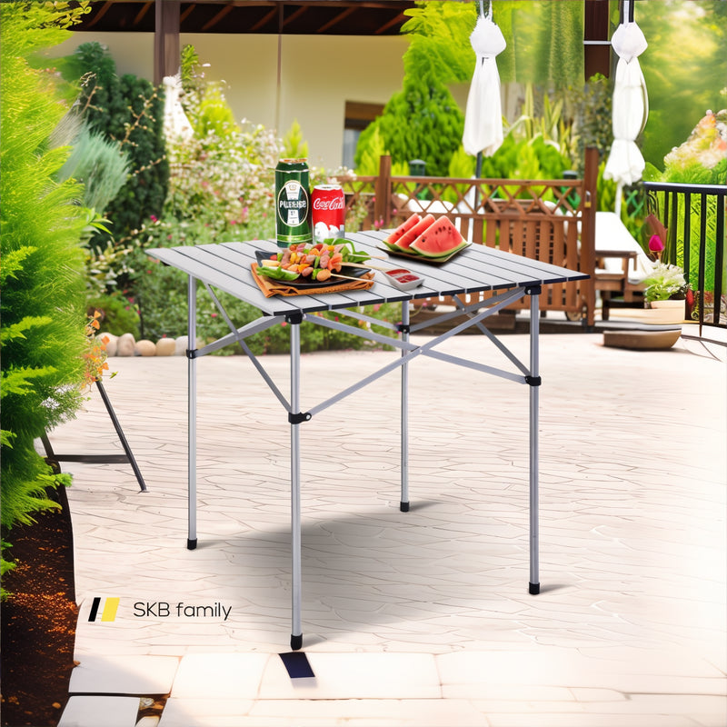 Roll Up Portable Folding Camping Aluminum Picnic Table 240115-215245