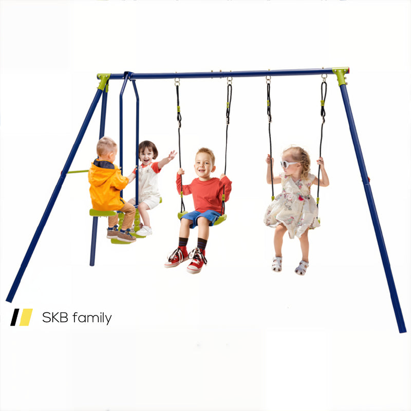 440 Pounds Kids Swing Set With Two Swings And One Glider 240115-215257