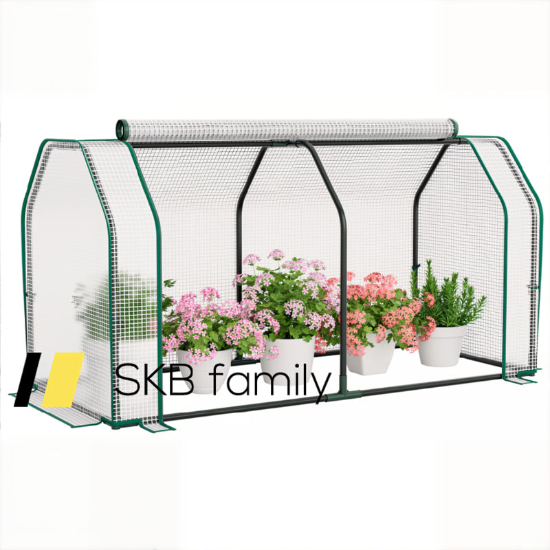 47.5 X 21.5 X 24 Inch Mini Greenhouse With Roll-Up Zipper Door 240115-215263