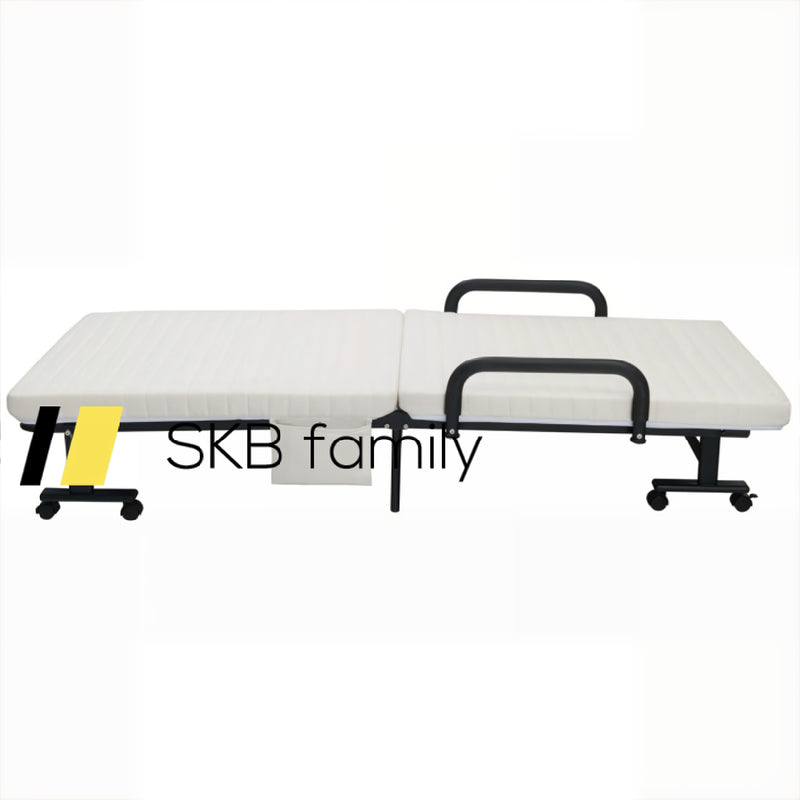 Adjustable Folding Guest Bed Frame With Mattress And Wheels 240115-215309