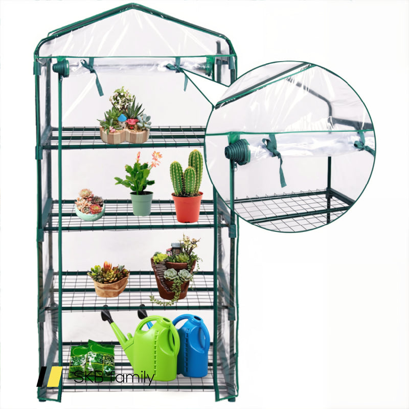 Outdoor Portable Mini 4 Shelves Greenhouse 240115-215352