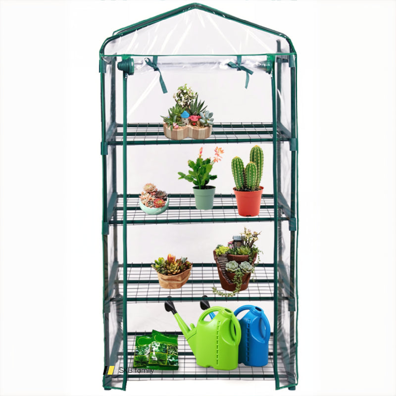 Outdoor Portable Mini 4 Shelves Greenhouse 240115-215352