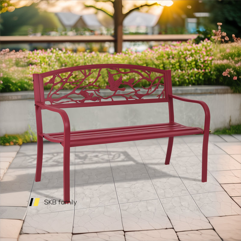 Patio Garden Bench Park Yard Outdoor Furniture 240115-215407