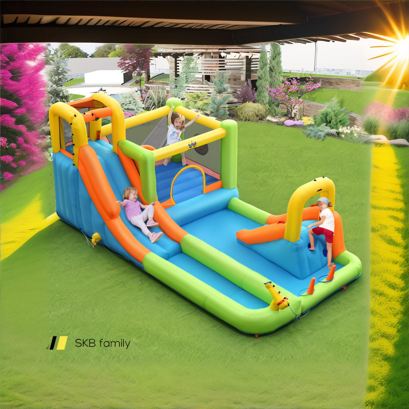 8 In 1 Inflatable Water Slide Park Bounce House Without Blower 240115-215500