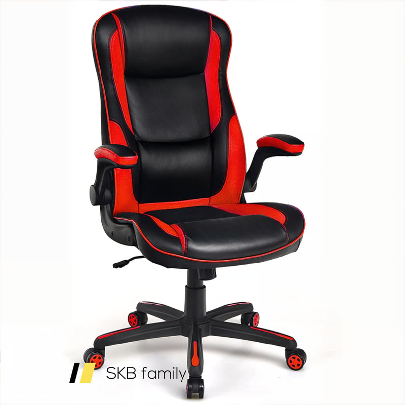 Racing Style Office Chair With Pvc And Pu Leather Seat 240115-215552