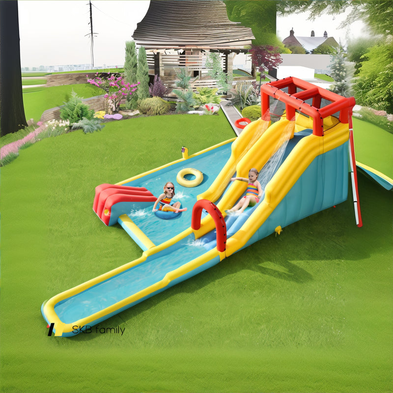 7-In-1 Inflatable Dual Slide Water Park Bounce House Without Blower 240115-215555