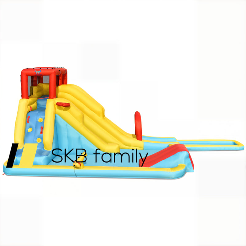 7-In-1 Inflatable Dual Slide Water Park Bounce House Without Blower 240115-215555