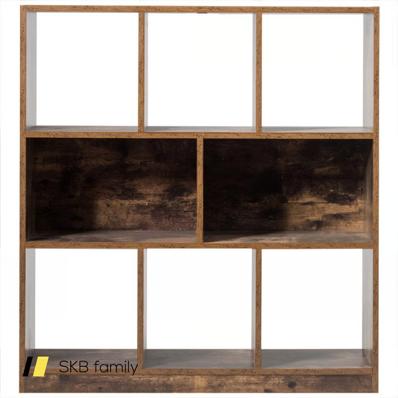 Open Compartments Industrial Freestanding Bookshelf For Decorations 240115-215559