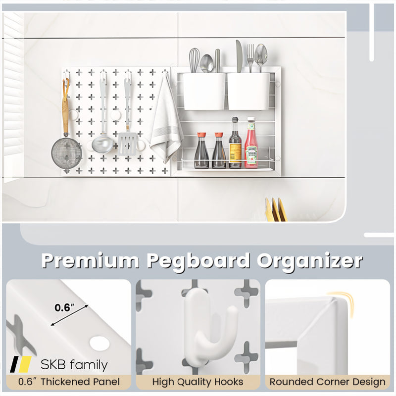 Pegboard Combination Kit Combination Wall Organizer With Magnets And Hooks 240115-215572