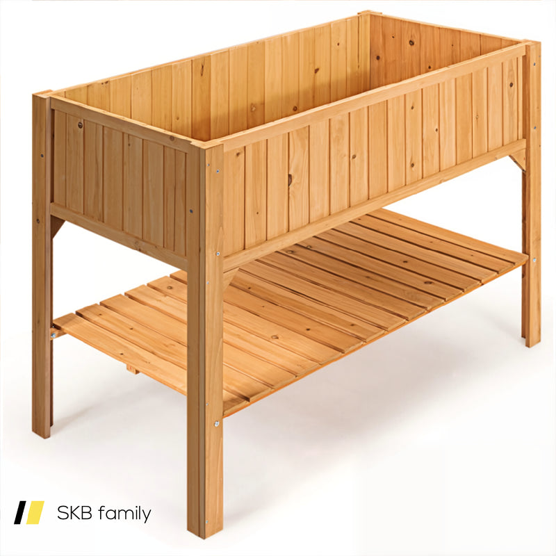 Wooden Elevated Planter Box Shelf Suitable For Garden Use 240115-215574