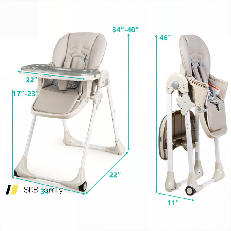 Baby Convertible High Chair With Wheels 240115-215580