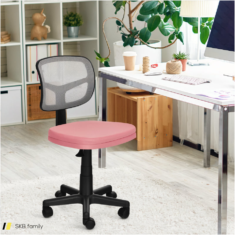 Armless Computer Chair With Height Adjustment And Breathable Mesh For Home Office 240515-229067