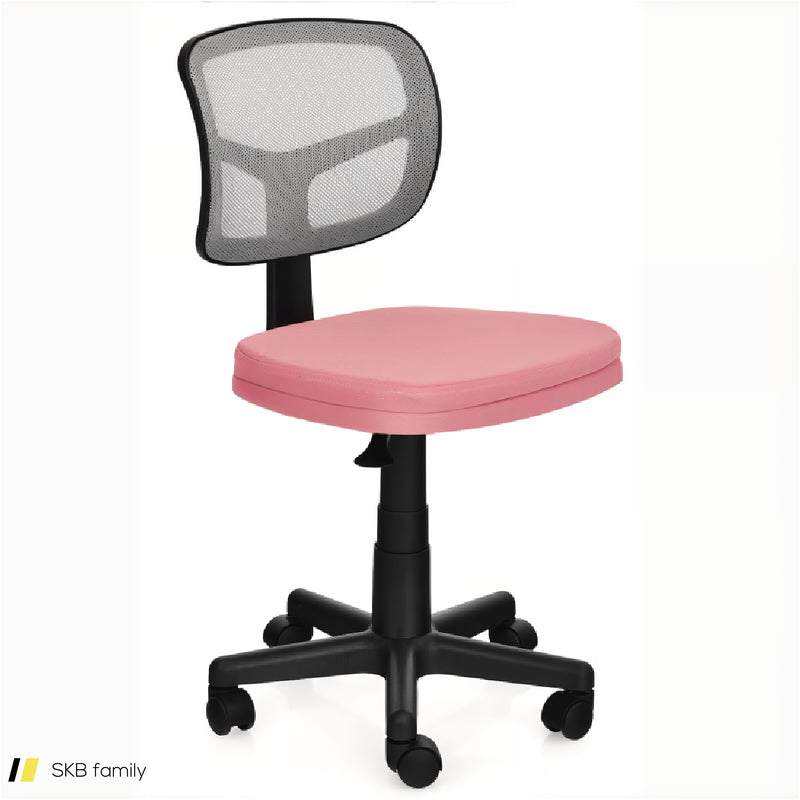 Armless Computer Chair With Height Adjustment And Breathable Mesh For Home Office 240515-229067