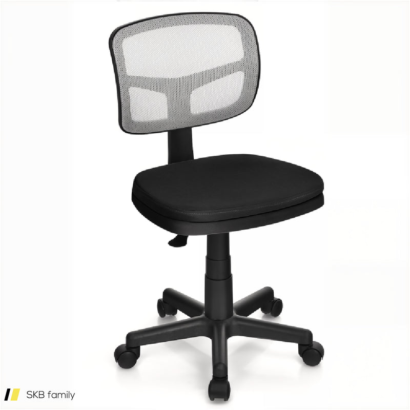 Armless Computer Chair With Height Adjustment And Breathable Mesh For Home Office 240515-229067