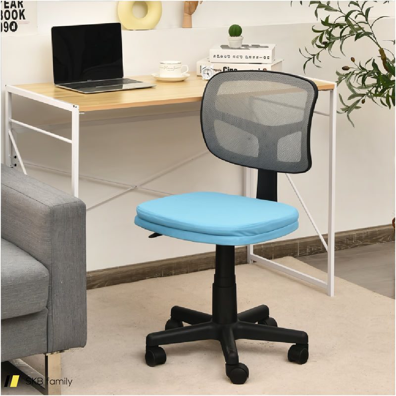 Armless Computer Chair With Height Adjustment And Breathable Mesh For Home Office 240515-229067