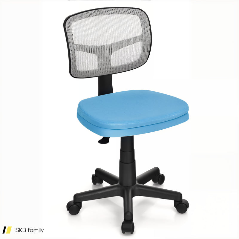 Armless Computer Chair With Height Adjustment And Breathable Mesh For Home Office 240515-229067