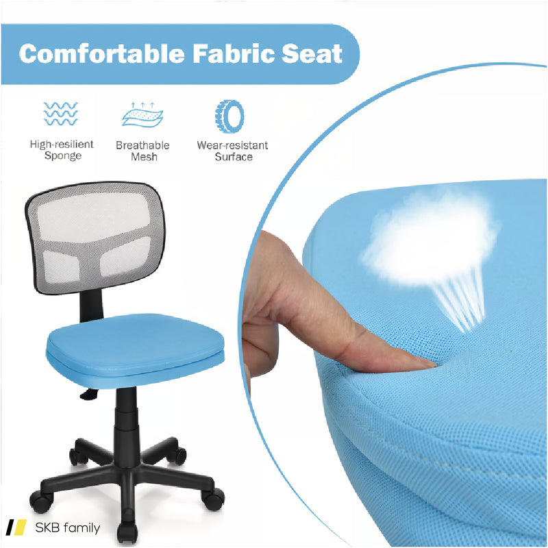 Armless Computer Chair With Height Adjustment And Breathable Mesh For Home Office 240515-229067