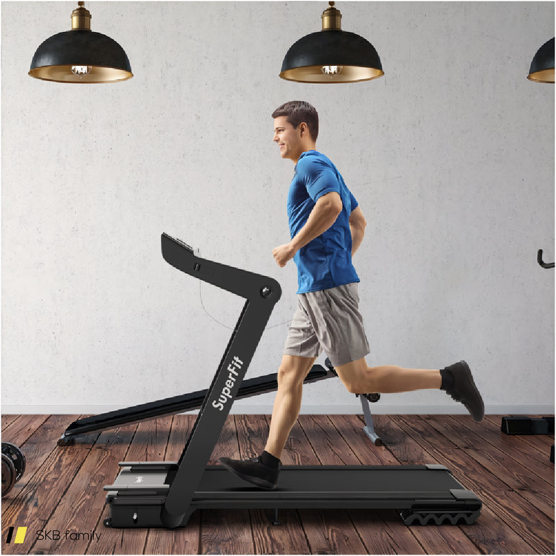 4.0 Hp Foldable Electric Treadmill With Led Touch Screen And App Connection 240515-229074