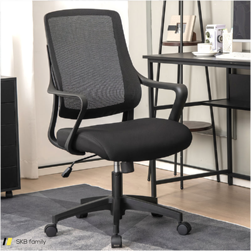 Modern Breathable Mesh Chair With Curved Backrest And Armrest 240515-229078