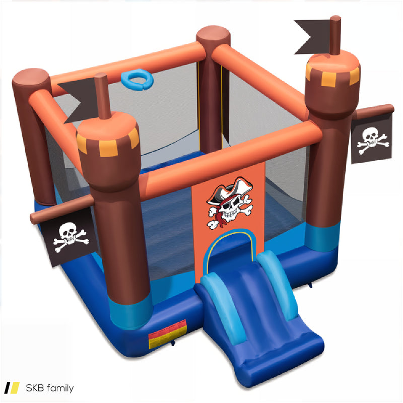 Pirate-Themed Inflatable Bounce Castle With Large Bounce Area Without Blower 240515-229079