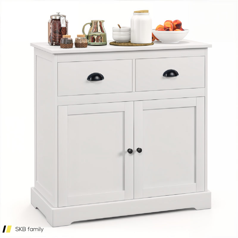 Kitchen Buffet Storage Cabinet With 2 Doors And 2 Storage Drawers 240515-229085