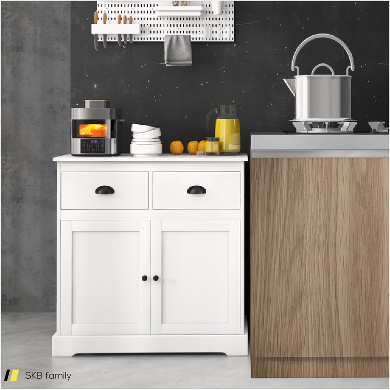 Kitchen Buffet Storage Cabinet With 2 Doors And 2 Storage Drawers 240515-229085