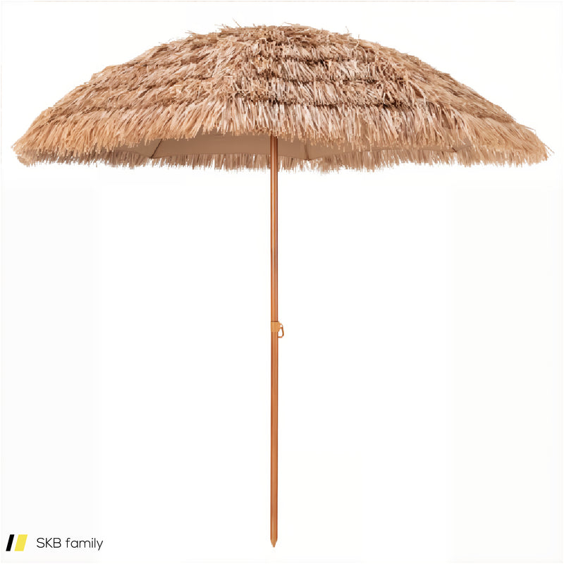 8 Feet Patio Thatched Tiki Umbrella Hawaiian Hula Beach Umbrella 240515-229094