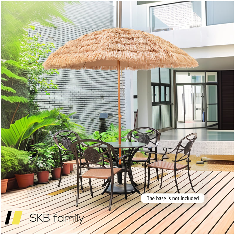 8 Feet Patio Thatched Tiki Umbrella Hawaiian Hula Beach Umbrella 240515-229094