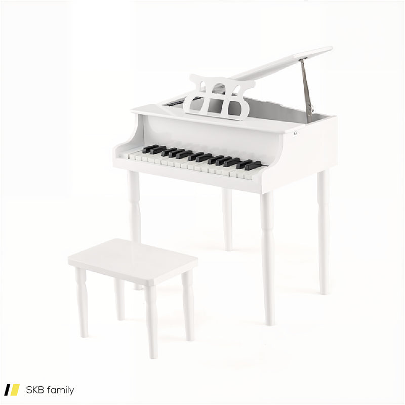 30-Key Wood Toy Kids Grand Piano With Bench And Music Rack 240515-229098